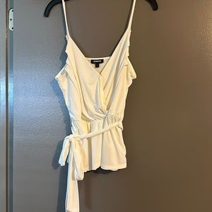 Cream colored double layered spaghetti strap Express brand camisole size large